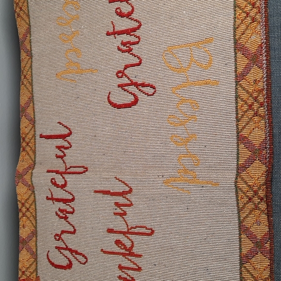 Fall Thanksgiving Farmhouse Dining Table Runner 72" Harvest Grateful Blessed - Picture 3 of 7